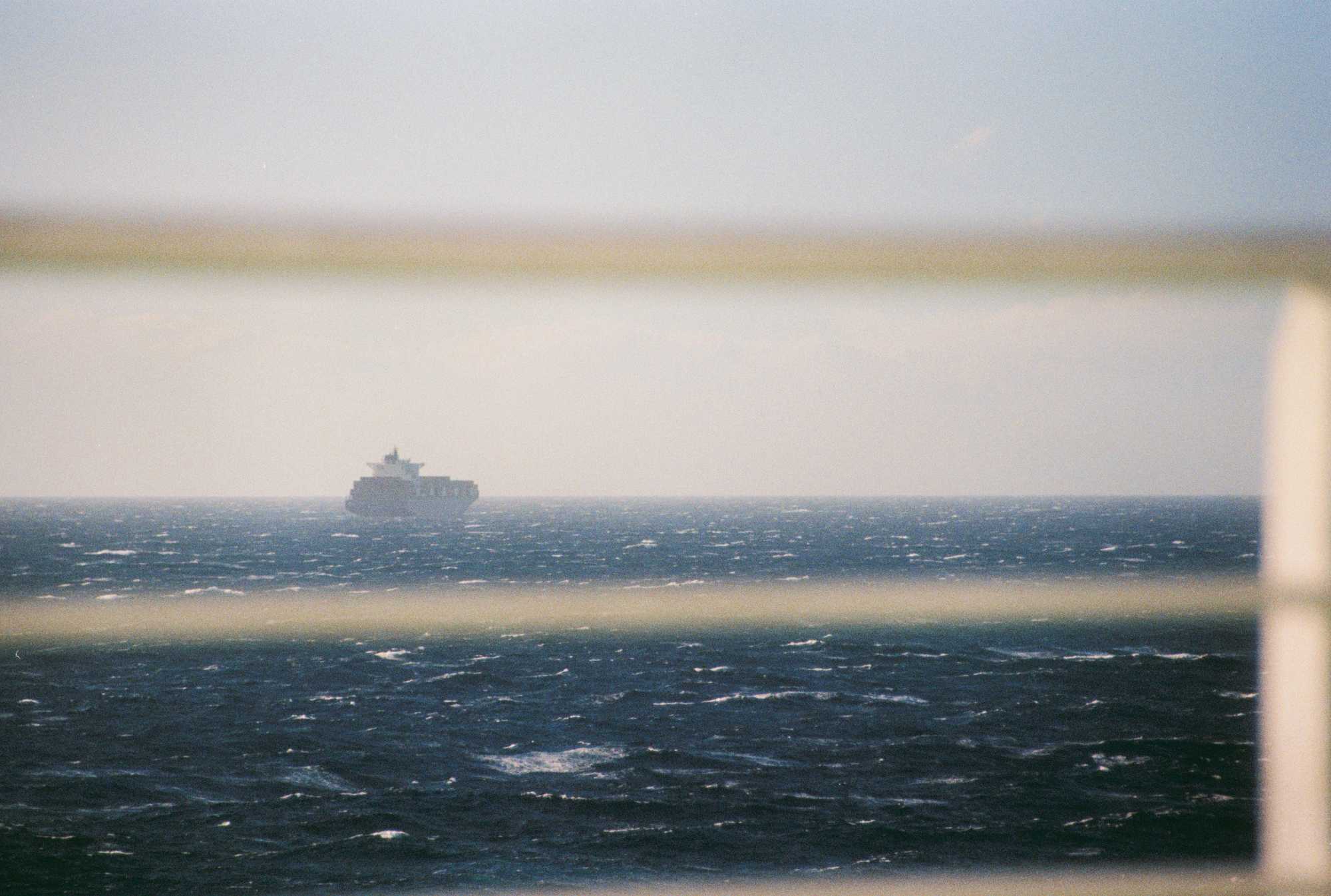 A ship as seen from another ferry